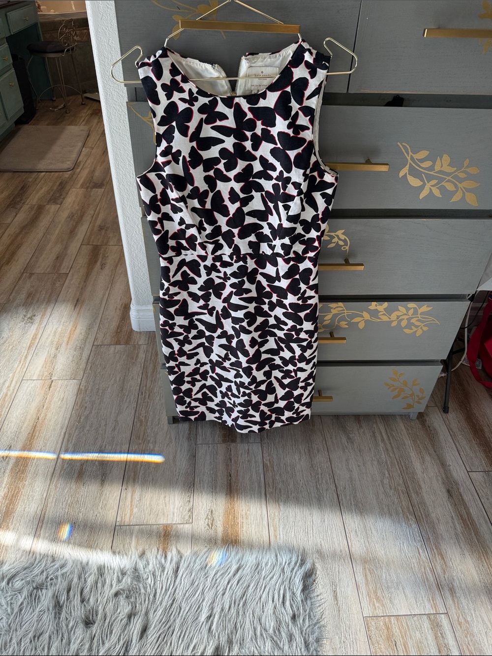 kate spade Black & Pink Petal-Print Sheath Dress on White